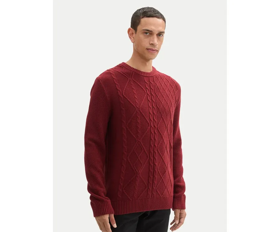 obrazek 1 Tom Tailor Sweter 1043343 Czerwony Regular Fit