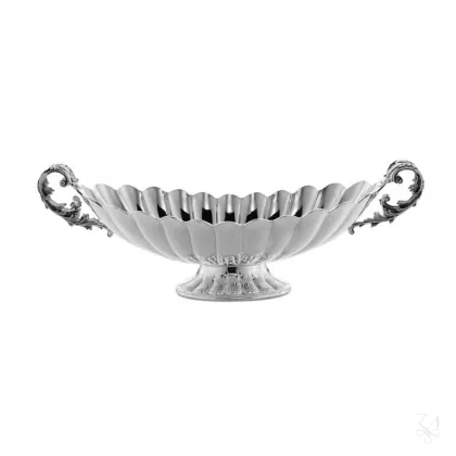 Zdjęcie Piękna stylowa srebrna misa Rome z podstawą - Zaramella Argenti