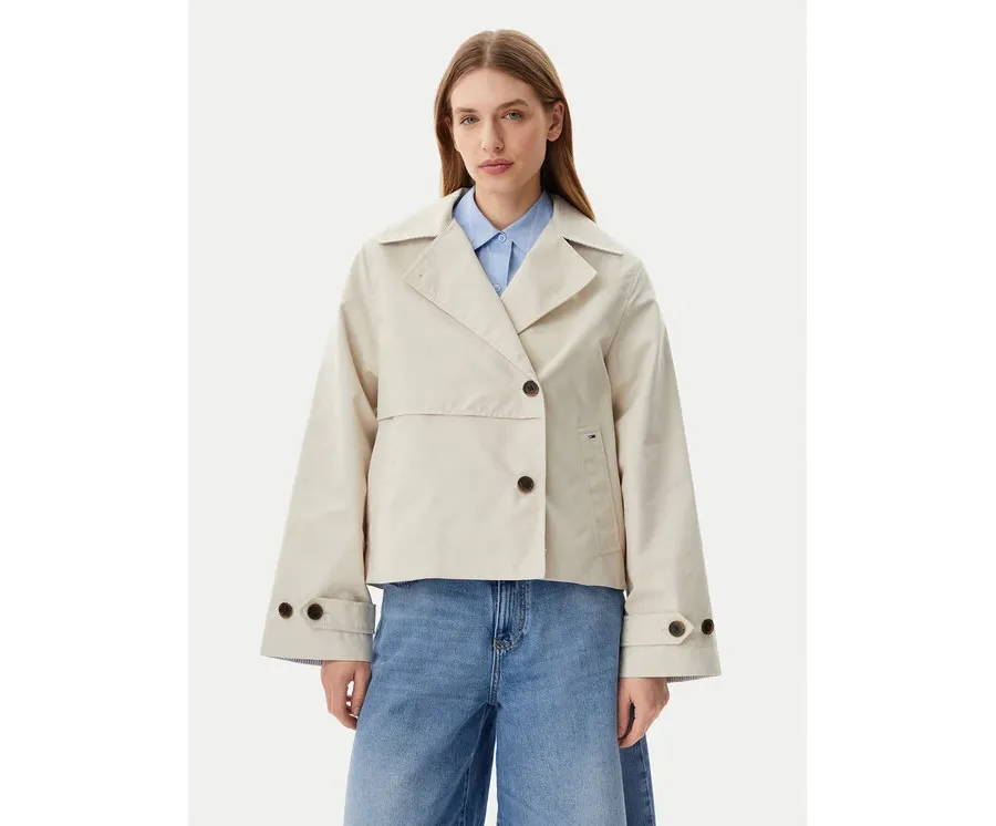 obrazek 1 Tommy Jeans Trencz DW0DW21348 Beżowy Regular Fit