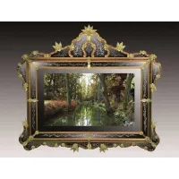 Zdjęcie Luksusowe lustro Murano w stylu weneckim – obramowanie telewizora