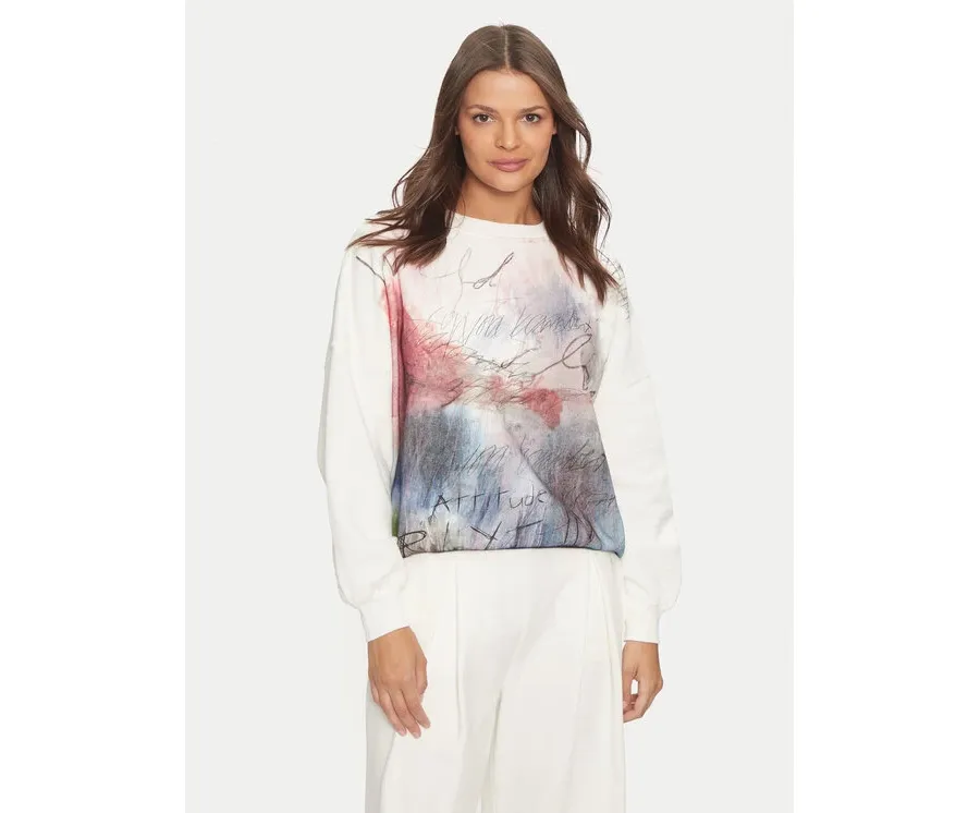obrazek 1 Deha Bluza D12424 Écru Regular Fit