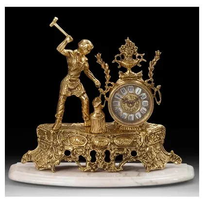 Picture Bronze clock with a blacksmith