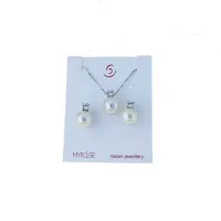 Picture Women's jewelry set with pearls from Italy