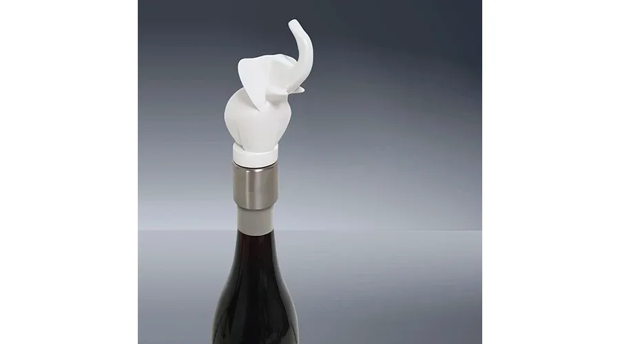 obrazek 2 Fantastyczna ozdoba na butelkę wina "Szczęśliwa trąba słonia" - idealny prezent dla kogoś wyjątkowego