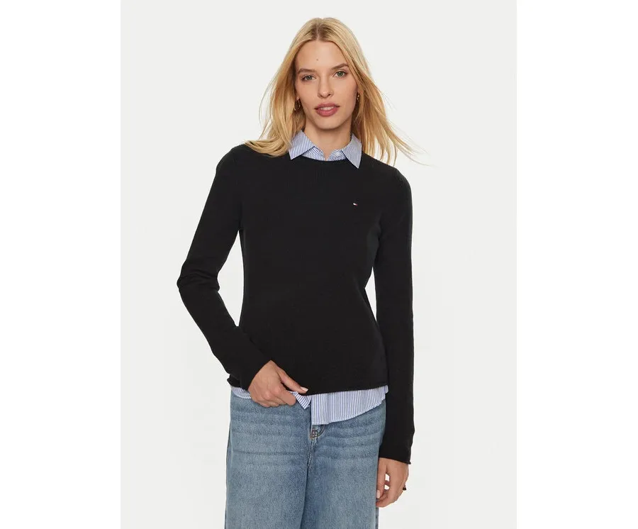 obrazek 1 Tommy Hilfiger Sweter WW0WW44161 Czarny Regular Fit