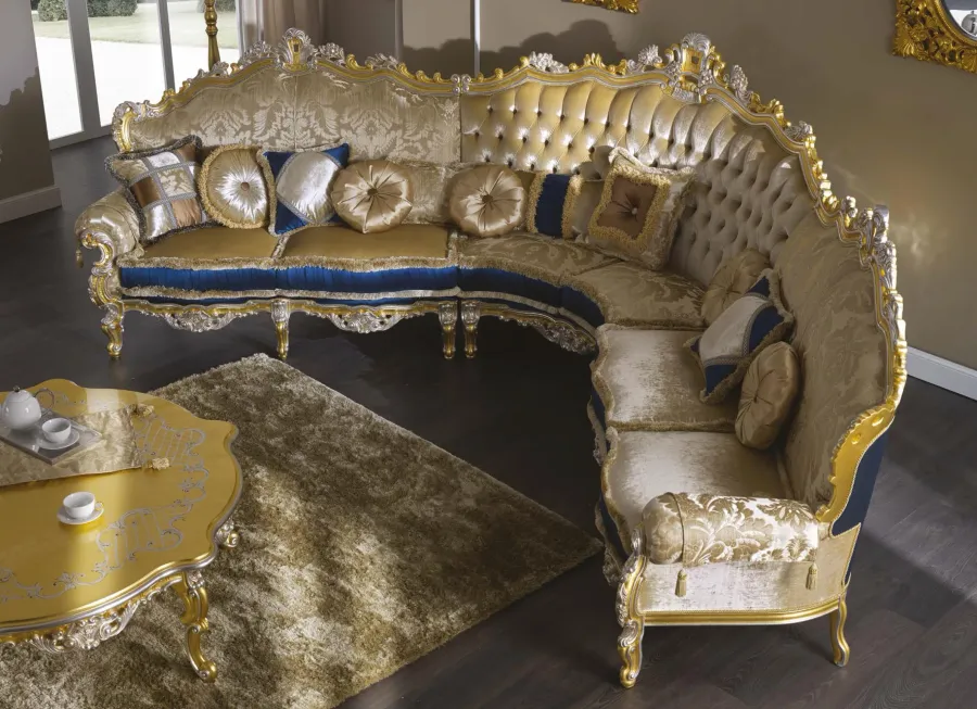 obrazek 2 Luksusowa antyczna sofa rogowa do salonu - Morello Gianpaolo