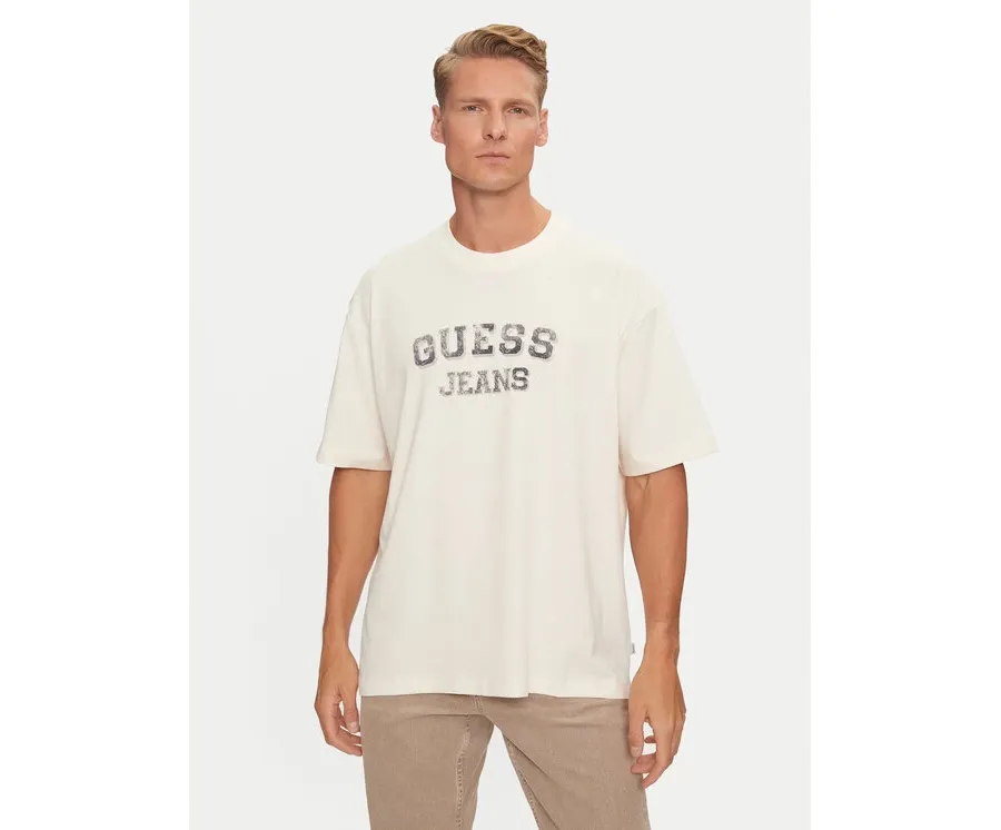 obrazek 1 Guess T-Shirt M4BI78 K8FQ4 Écru Oversize