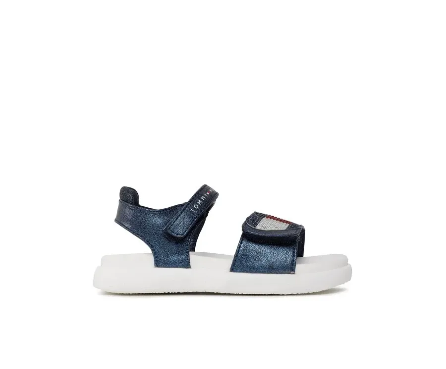 obrazek 1 Tommy Hilfiger Sandały Strass Heart Velcro Sandal T1A2-32752-1367 S Granatowy
