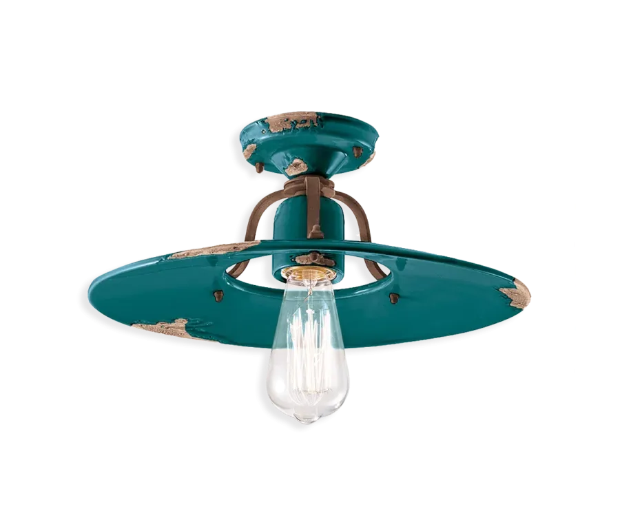 obrazek 3 Elegancka włoska lampa sufitowa-plafoniera retro