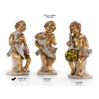 Zdjęcie Aniołek na cokole z niskim rogiem obfitości z kwiatami - wiosna - Valle d'oro Patchi