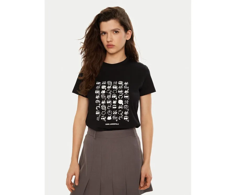 obrazek 1 KARL LAGERFELD T-Shirt A1W17124 Czarny Regular Fit