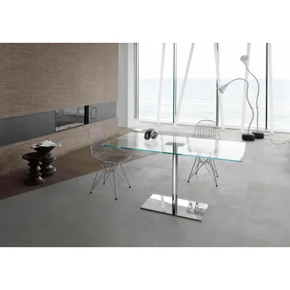 Zdjęcie Włoski prostokątny stół ze szkła hartowanego - Tonelli Design