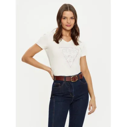Zdjęcie Guess T-Shirt W5RI21 J1314 Écru Regular Fit