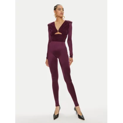 Zdjęcie Elisabetta Franchi Kombinezon TU-019-46E2 Bordowy Slim Fit