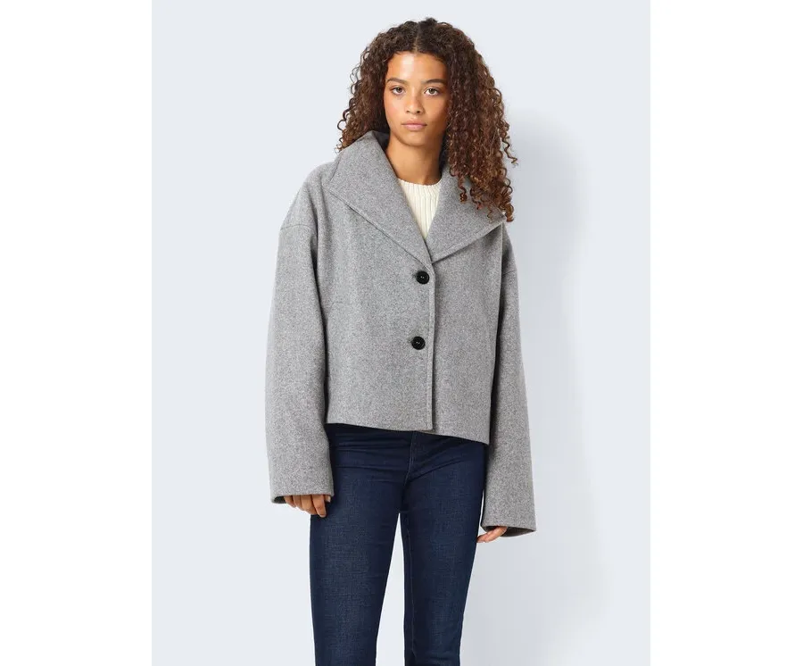 obrazek 1 Noisy May Płaszcz przejściowy Halston 27028853 Szary Loose Fit