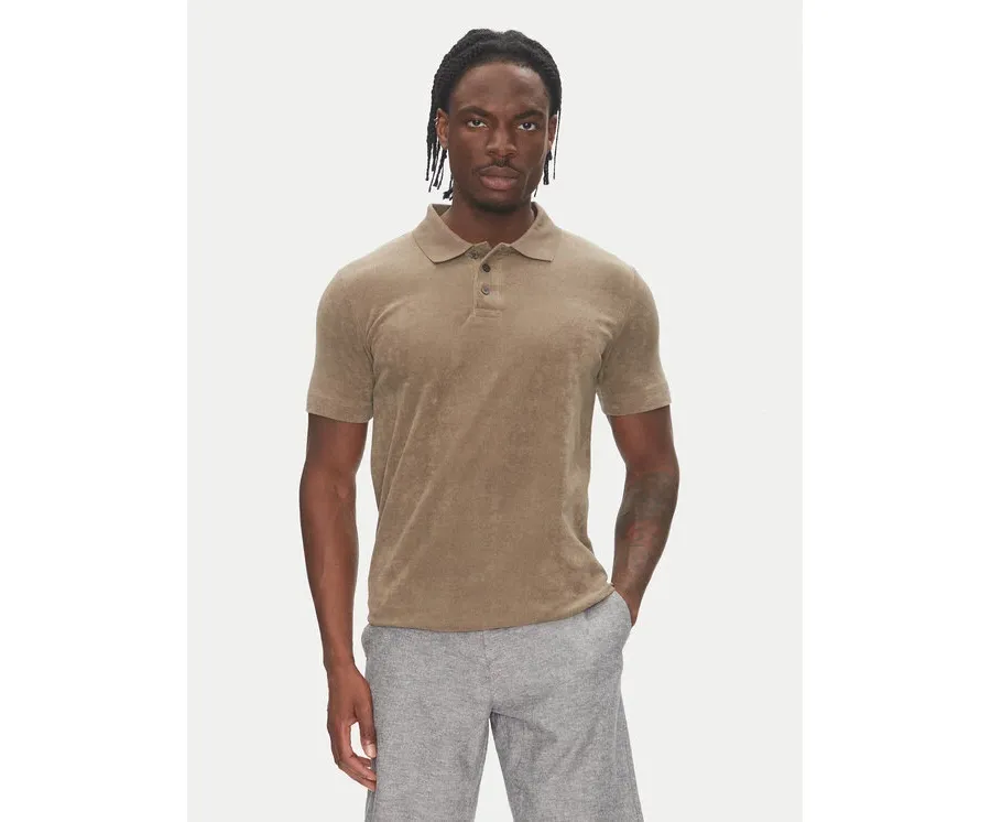 obrazek 1 Lindbergh Polo 30-404263 Beżowy Relaxed Fit