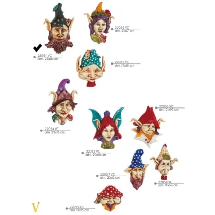 Picture Fairytale elf mask with a beard - Valle d'oro Patchi