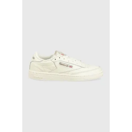 Zdjęcie Reebok Classic sneakersy skórzane Club C 85 HQ0948 kolor biały HQ0948-CLK/CK/GOL