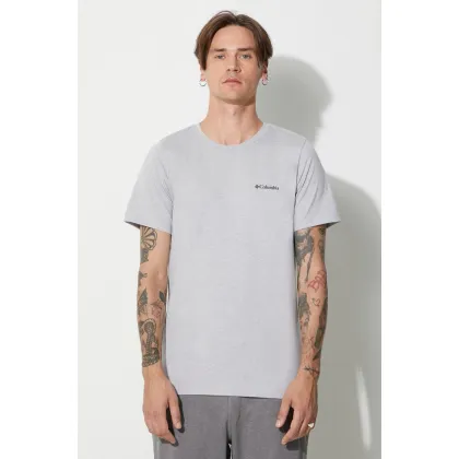 Zdjęcie Columbia t-shirt bawełniany Rapid Ridge Back Graphic kolor szary z nadrukiem