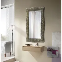 Picture A unique mirror with a brown glass grit frame - Zanini