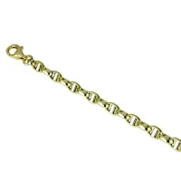 Picture Stylish chain bracelet, two-color, shiny, twisted crossbar, 5 mm wide