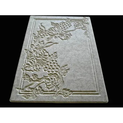 Zdjęcie Dywan ręcznie tkany i rzeźbiony przędza wełny przedstawiający winogrona