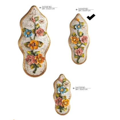 Picture Ceramic decoration with flowers 44 cm - Valle d'oro Patchi
