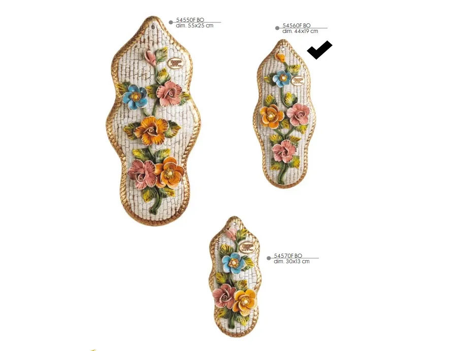 obrazek 1 Ceramiczna ozdoba z kwiatami 44cm - Valle d'oro Patchi