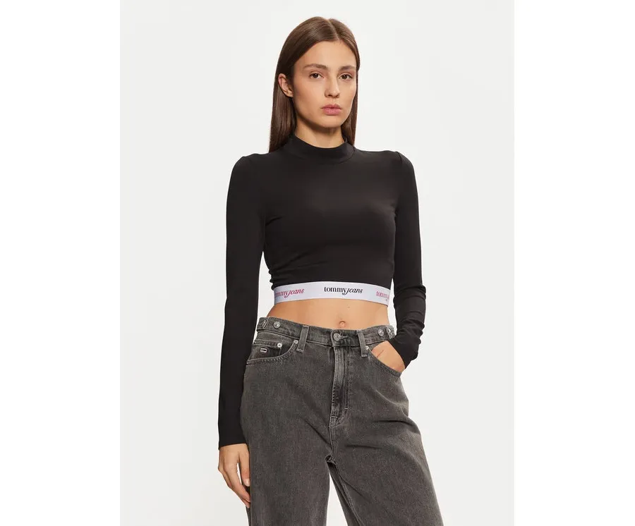 obrazek 1 Tommy Jeans Bluzka DW0DW19510 Czarny Slim Fit