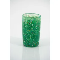 Zdjęcie Zielona szklanka z włoskiego szkła murano - h. 13 cm