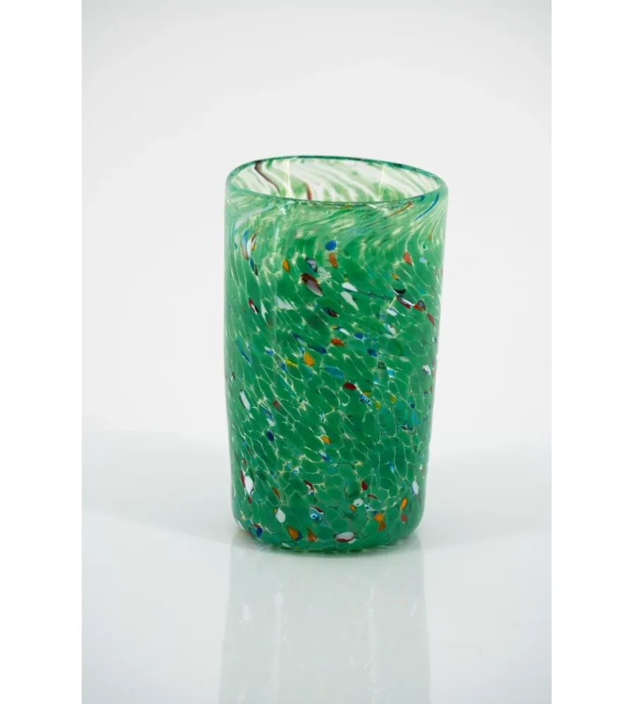 obrazek 1 Zielona szklanka z włoskiego szkła murano - h. 13 cm