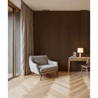 Zdjęcie 275x12x1,8 cm LD Lamele FALA (orzech klasyczny) - Panel ścienny i sufitowy 3D