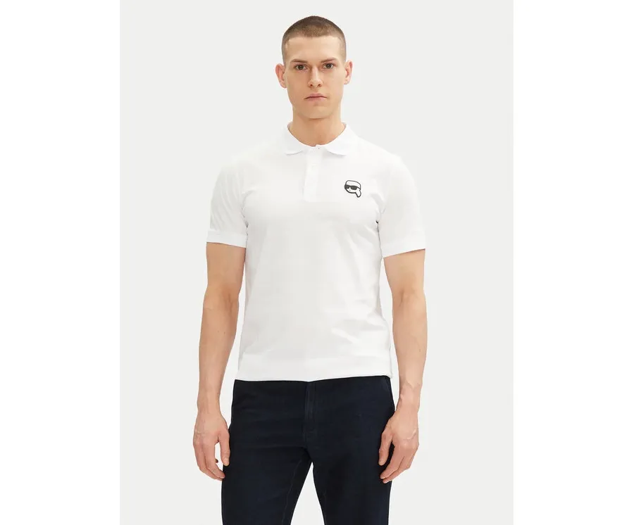 obrazek 1 KARL LAGERFELD Polo 745710 500224 Biały Regular Fit