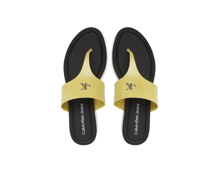 obrazek 1 Calvin Klein Jeans Japonki Flat Sandal Toepost Mg YW0YW01691 Zielony