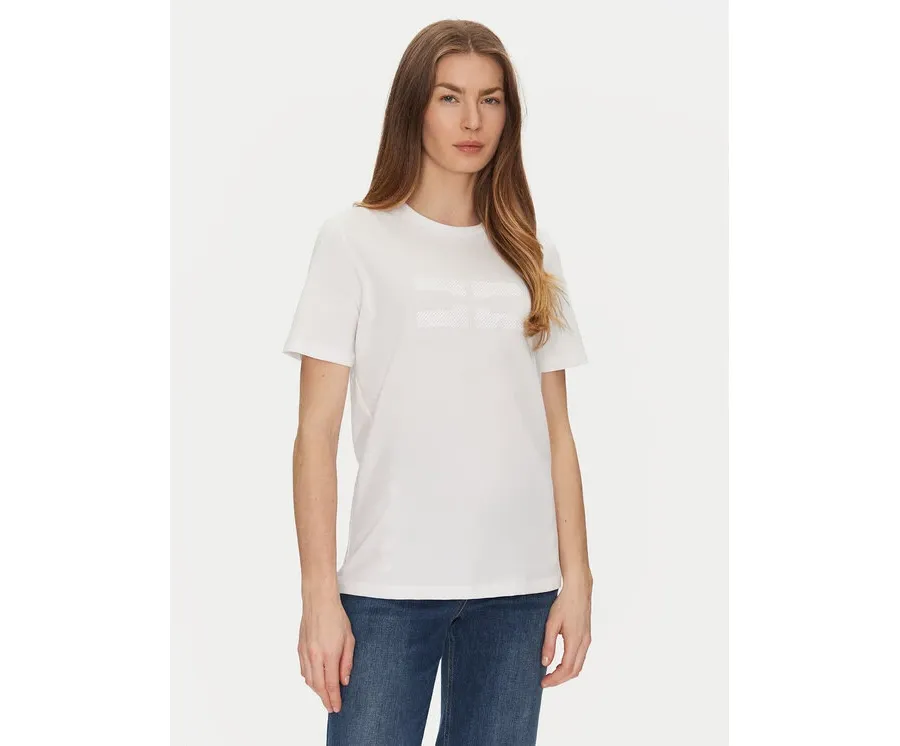 obrazek 1 Elisabetta Franchi T-Shirt MA-002-51E2-V200 Biały Regular Fit