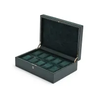 Zdjęcie Wysokiej jakości etui British Racing Green na 10 zegarków dla kolekcjonerów