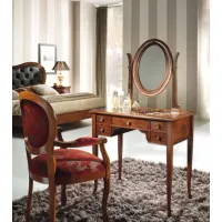 Picture A stunning antique desk with a mirror made of briar wood