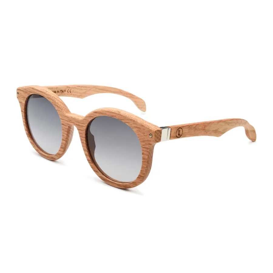 obrazek 1 Dębowe, jasne okulary o prostym, lekko zaokrąglonym kształcie - Legno Light