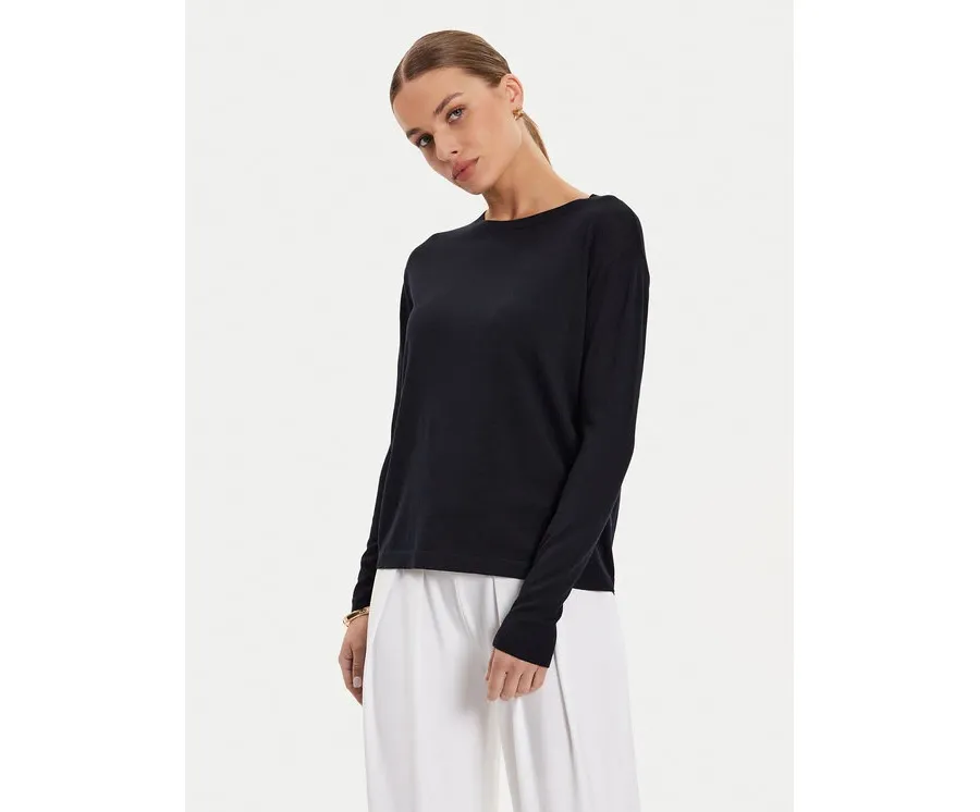 obrazek 1 Max Mara Leisure Sweter Coimbra 2426366058 Granatowy Regular Fit