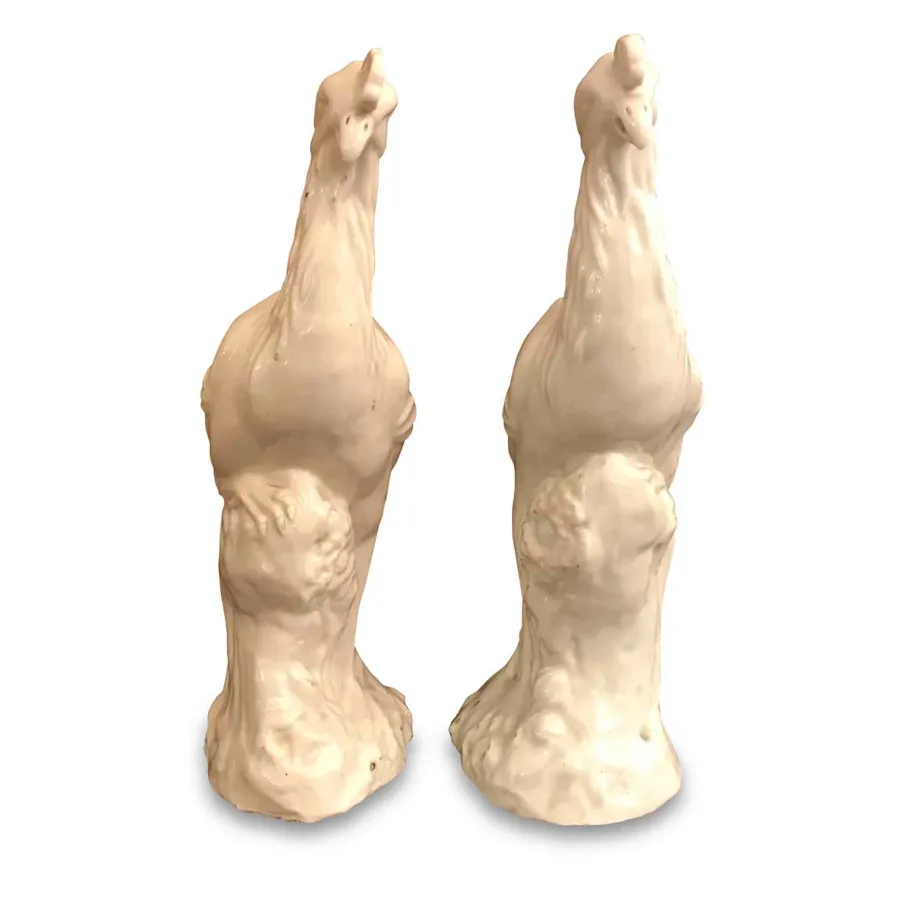 obrazek 3 Para białych papug ceramicznych 1950 r.