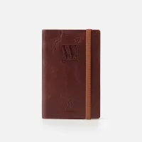 Zdjęcie Włoski skórzany dziennik z wytłaczaną literką W