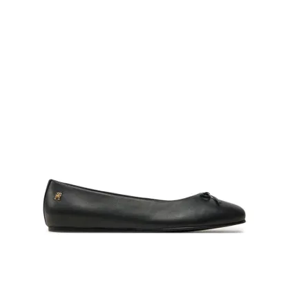 Zdjęcie Tommy Hilfiger Baleriny Ballerina Leather Flat Bow FW0FW08359 Czarny