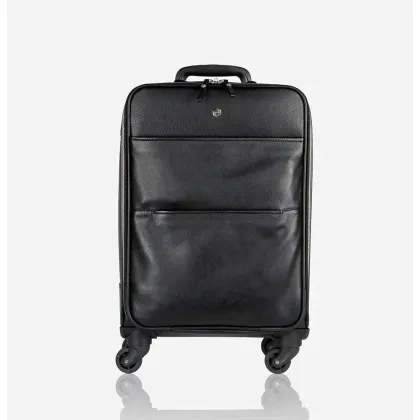 Zdjęcie Wyjątkowa walizka kabinowa na kółkach w kolorze czarnym matowym