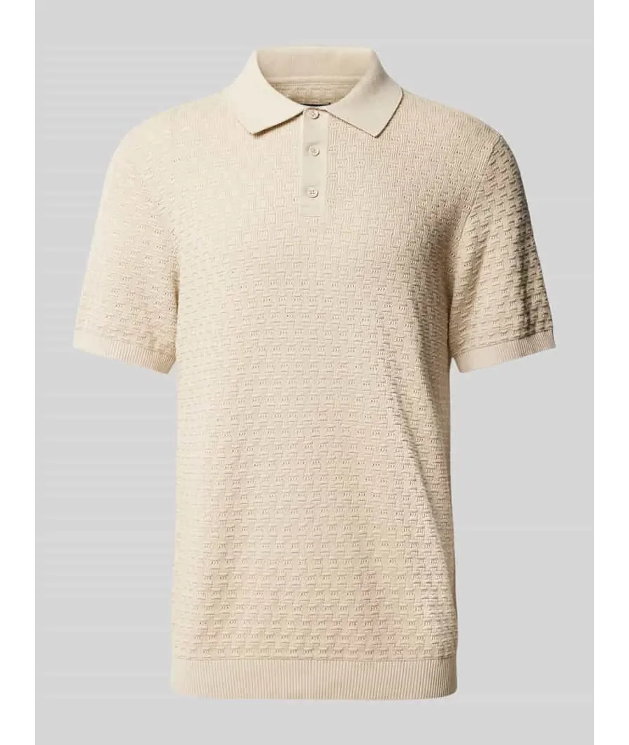 obrazek 1 Koszulka polo o kroju regular fit z fakturowanym wzorem