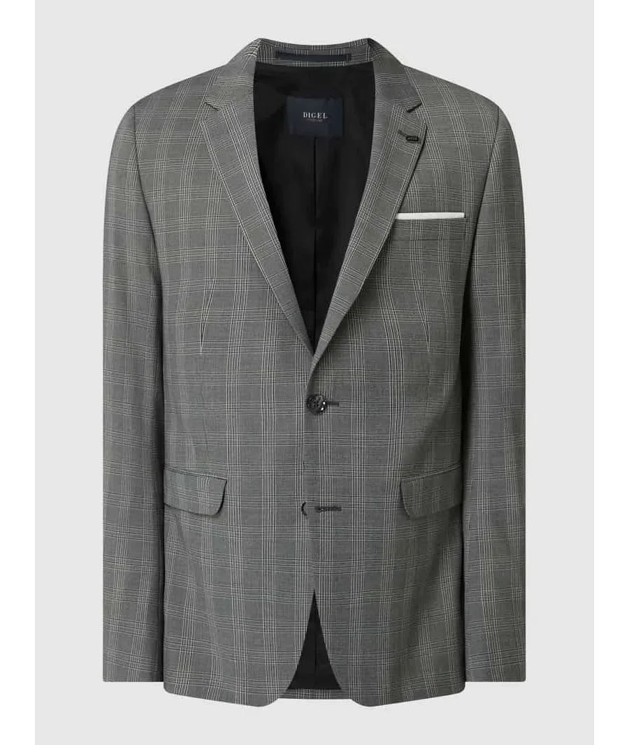 obrazek 1 Marynarka zapinana na 2 guziki o kroju extra slim fit z dodatkiem streczu model ‘Nate’