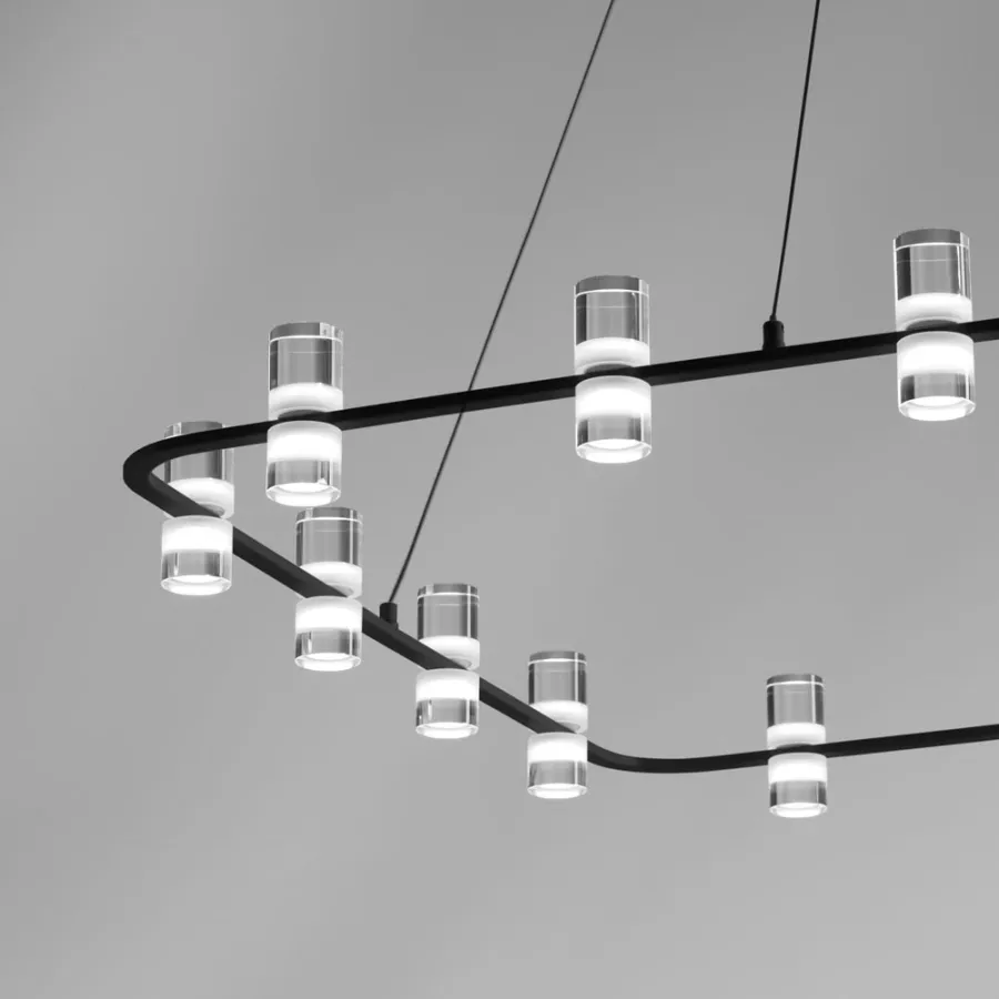 obrazek 2 Innowacyjna lampa wisząca z metalu i akrylu