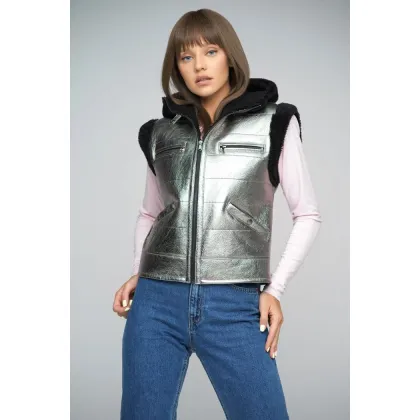 Picture Sheepskin vest for women - A&A Vesa