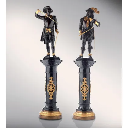 Picture Bronze sculptures depicting a pair of musketeers, 2 pieces - Fonderia Artistica Ruocco