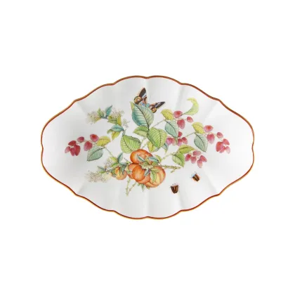 Zdjęcie Porcelanowy średni owalny talerz Paço Real z roślinnym motywem - Vista Alegre