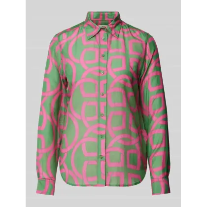 Zdjęcie Bluzka koszulowa o kroju regular fit z mankietami